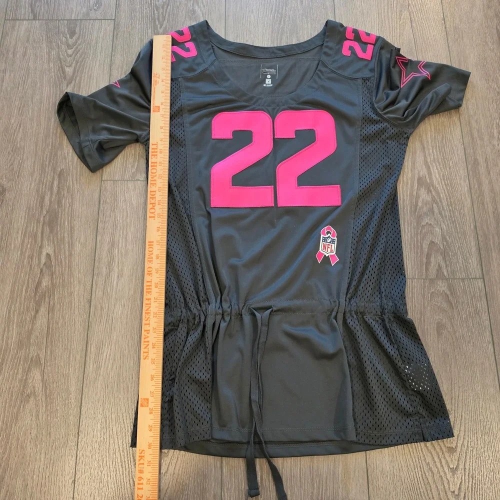 Nike Dallas Cowboys Emmitt Smith 22 Jersey Womens Large Pink NFL Breast Cancer - Picture 6 of 8